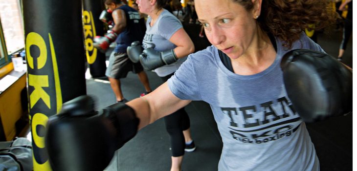 CKO Member punching the bag